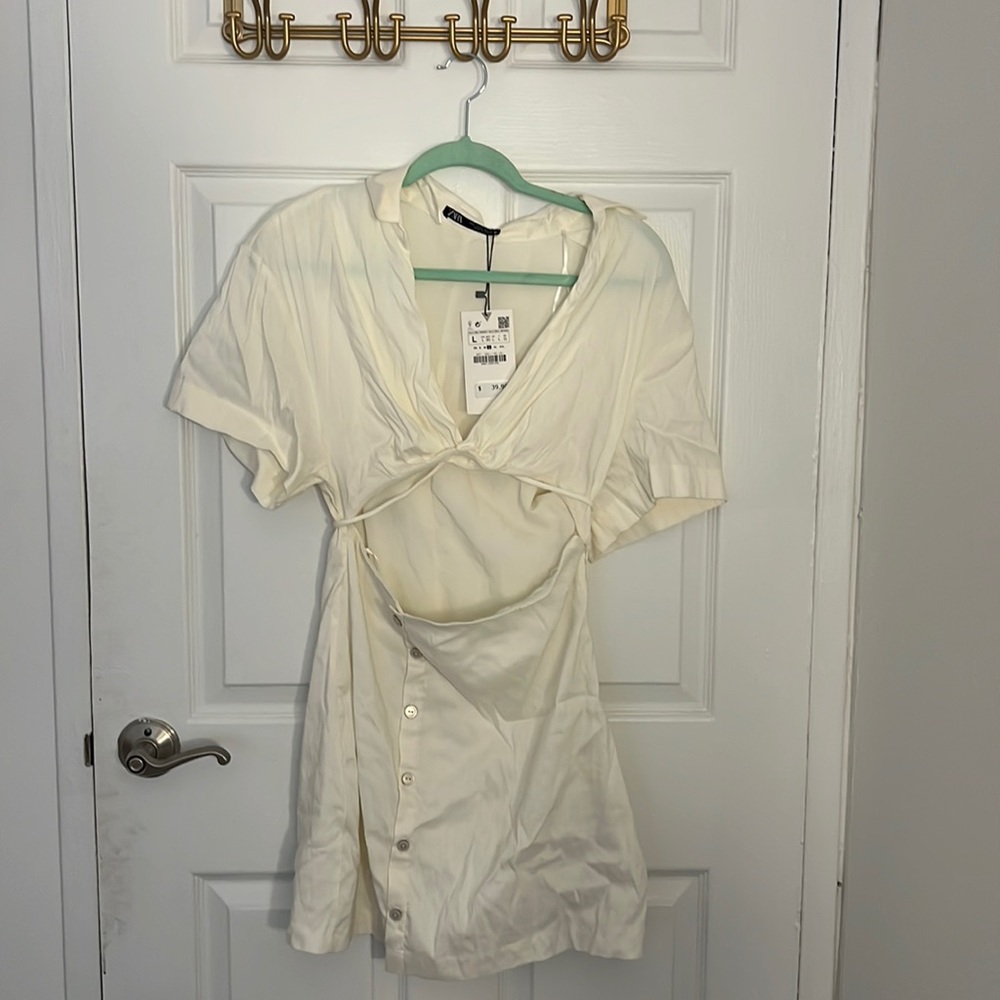 Cream Zara dress